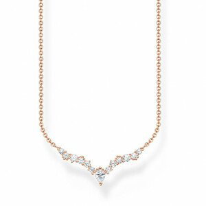 THOMAS SABO náhrdelník Ice crystals rose gold KE2172-416-14-L45