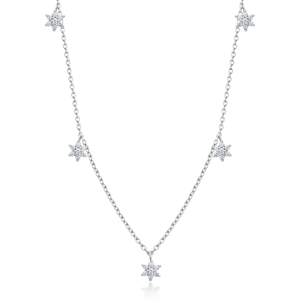 SOFIA stříbrný náhrdelník s květinami AEAN1316Z/R-38-40-42-45