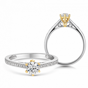 SOFIA DIAMONDS zlatý prsten s diamantem 0,25 ct AUBENK04X0P-H-I1