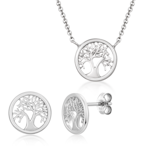 SOFIA stříbrný set náhrdelník a náušnice CK30114720009G+CK20103280009G