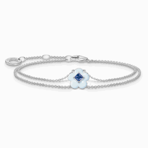 THOMAS SABO náramek Flower with blue stone A2093-496-1