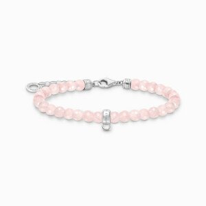 THOMAS SABO náramek na charm Rose quartz A2097-034-9