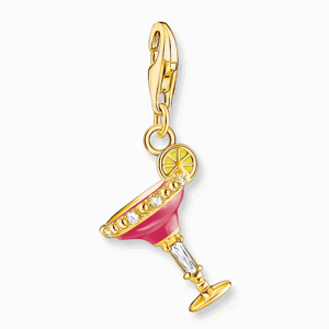 THOMAS SABO přívěsek charm Red cocktail glass gold 1931-565-9