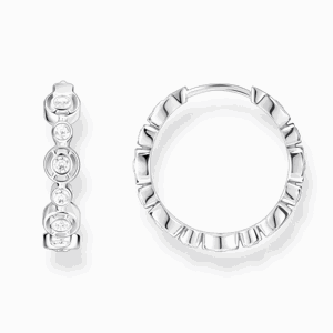 THOMAS SABO náušnice Circles with white stones CR714-051-14