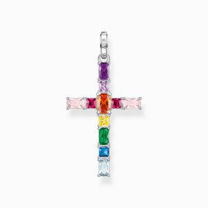 THOMAS SABO přívěsek Cross with colourful stones PE939-073-7