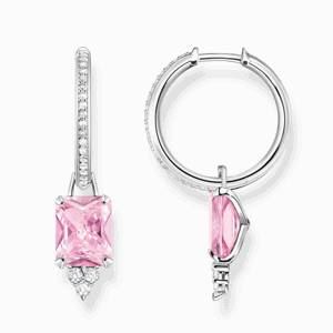 THOMAS SABO náušnice Pink and white stones CR672-051-9