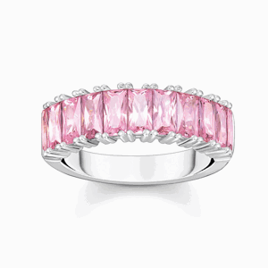 THOMAS SABO prsten Pink stones pavé TR2366-051-9