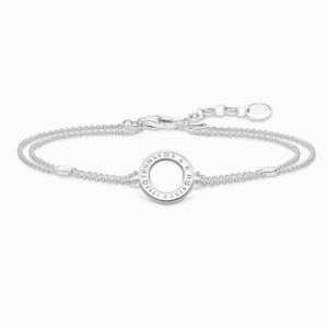 THOMAS SABO náramek Circle with white stone A1878-051-14