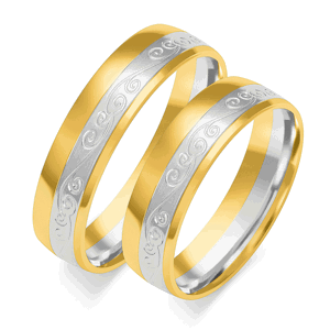 SOFIA zlatý dámský snubní prsten ZSB-207WYG+WG