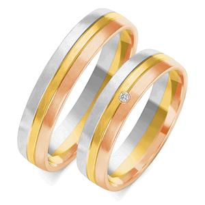 SOFIA zlatý dámský snubní prsten ZSOE-71WWG+YG+RG