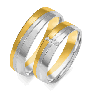 SOFIA zlatý dámský snubní prsten ZSOE-304WYG+WG