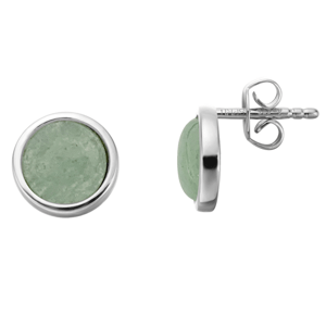 ESPRIT stříbrné náušnice se zeleným kamenem ESER01451100