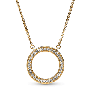 PANDORA pozlacený náhrdelník Pandora Logo 362735C01-45