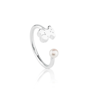 TOUS stříbrný prsten Dolls Ring with pearl 515915504