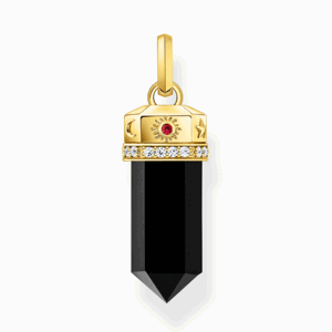 THOMAS SABO přívěsek Onyx in hexagon-shape and stones PE955-177-11