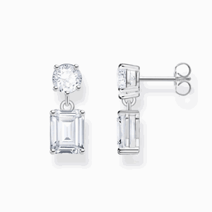 THOMAS SABO náušnice White zirconia in different cuts H2276-051-14