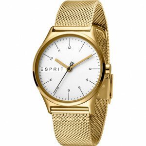 ESPRIT dámské hodinky Essential Silver Gold Mesh ES1L034M0075