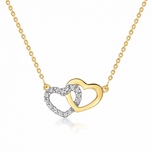 SOFIE zlatý náhrdelník spojená srdce GEMCS23529-16