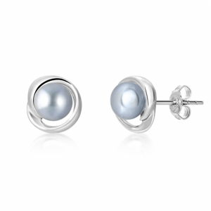 SOFIA stříbrné náušnice s perlou AEAE3526GFM/R
