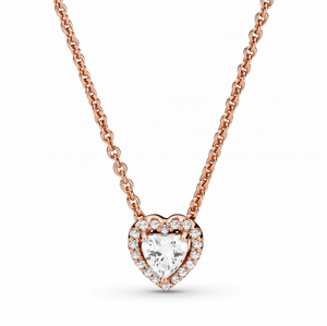 PANDORA pozlacený náhrdelník Třpytivé srdce 388425C01-45