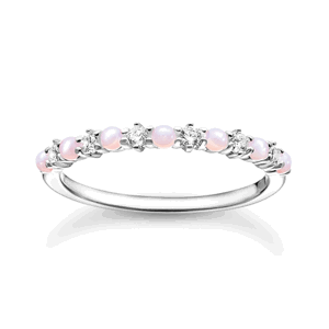 THOMAS SABO prsten Pink and white stones TR2343-166-7