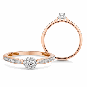 SOFIA DIAMONDS zlatý zásnubní prsten s diamantem 0,23 ct UDRG48708R-H-I1