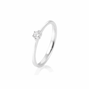SOFIA DIAMONDS prsten z bílého zlata s diamantem 0,10 ct BE41/82144-W