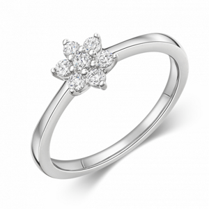 SOFIA stříbrný prsten květ se zirkony CORZB46492