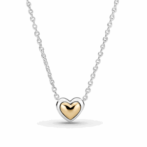 PANDORA náhrdelník Klenuté zlaté srdce 399399C00-45