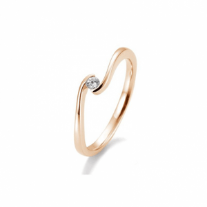 SOFIA DIAMONDS prsten z růžového zlata s diamantem 0,05 ct BE41/85939-R