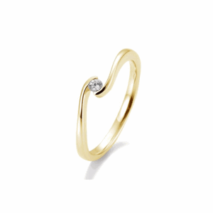 SOFIA DIAMONDS prsten ze žlutého zlata s diamantem 0,05 ct BE41/85939-Y