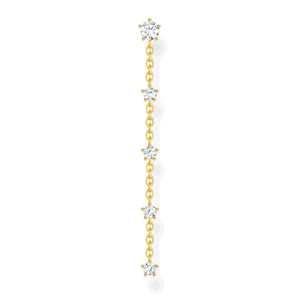 THOMAS SABO kusová náušnice Vintage white stones gold H2194-414-14