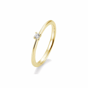 SOFIA DIAMONDS prsten ze žlutého zlata s diamantem 0,05 ct BE41/05632-Y