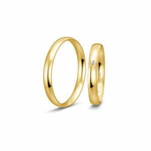 BREUNING zlaté snubní prsteny BR48/04405YG+BR48/14405YG