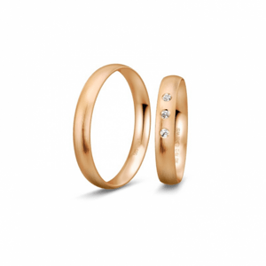BREUNING zlaté snubní prsteny BR48/04406RG+BR48/14406RG