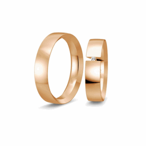 BREUNING zlaté snubní prsteny BR48/04419RG+BR48/14419RG