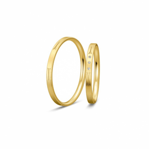 BREUNING zlaté snubní prsteny BR48/04319YG+BR48/04320YG