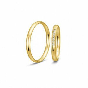 BREUNING zlaté snubní prsteny BR48/04973YG+BR48/04974YG