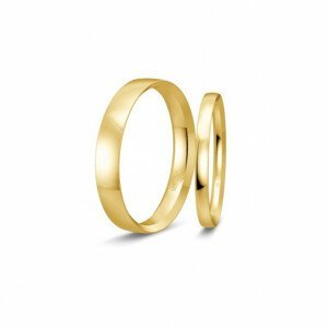 BREUNING zlaté snubní prsteny BR48/50109YG+BR48/04717YG
