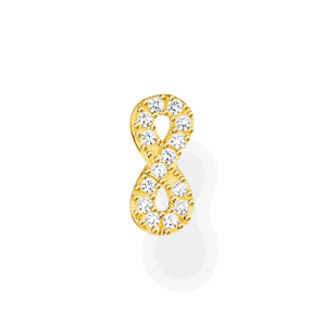 THOMAS SABO kusová náušnice Infinity gold H2216-414-14