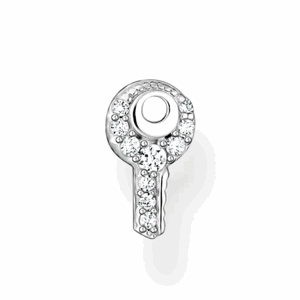 THOMAS SABO kusová náušnice Key white stones silver H2220-051-14