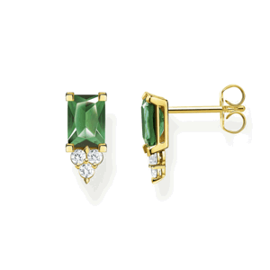 THOMAS SABO náušnice Green stone gold H2173-971-6