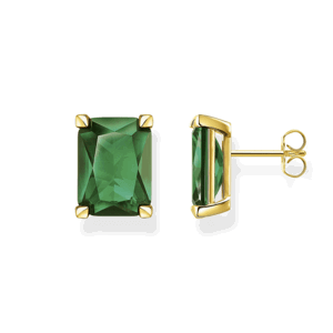 THOMAS SABO náušnice Green stone gold H2167-472-6