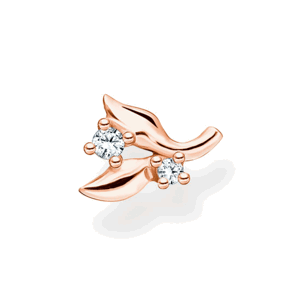 THOMAS SABO kusová náušnice Leaves with white stones rosegold H2222-416-14