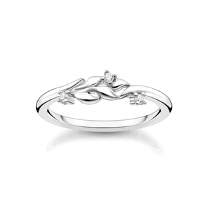 THOMAS SABO prsten Leaves with white stones TR2376-051-14