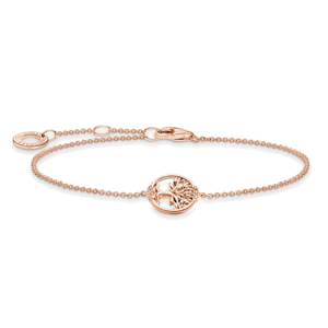 THOMAS SABO náramek Tree of Love with white stones rosegold A2041-416-14-L19V