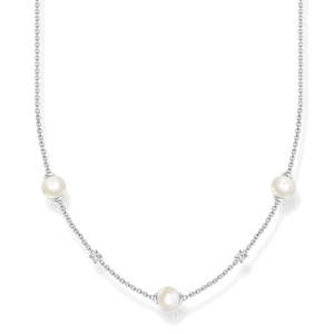 THOMAS SABO náhrdelník Pearl with white stones silver KE2120-167-14-L45V