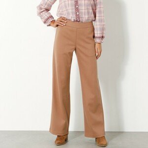 Blancheporte Široké hřejivé kalhoty ve vlněném vzhledu karamelová 36