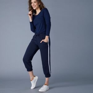 Blancheporte 3/4 sportovní kalhoty, dvoubarevné nám.modrá/bílá 54
