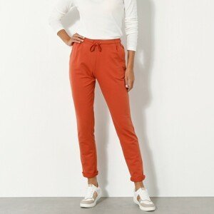 Blancheporte Moltonové kalhoty s pružným pasem oranžová 50